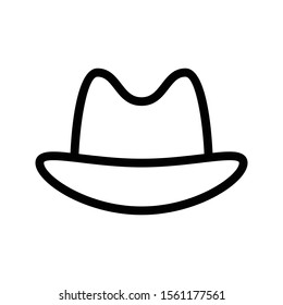 hat vector thin line icon 