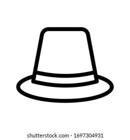 hat vector thin line icon 