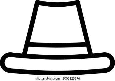 hat vector thin line icon