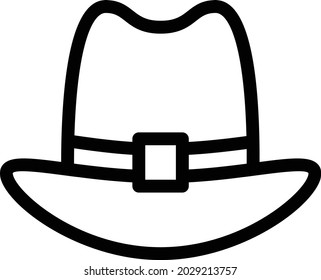 hat vector thin line icon