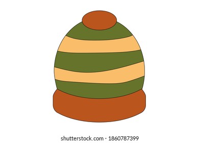 El sombrero está caliente para el invierno. Subdirección de invierno
