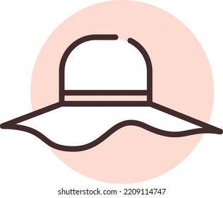 Hut, Illustration, Vektorgrafik auf weißem Hintergrund.