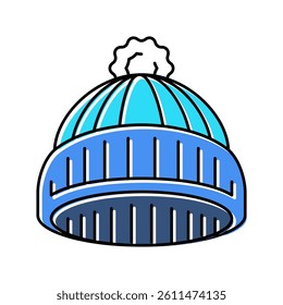 hat winter color icon vector. hat winter sign. isolated symbol illustration