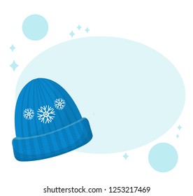 hat winter illustration for new year sales, sales or congratulations