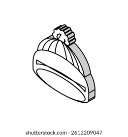 hat winter isometric icon vector. hat winter sign. isolated symbol illustration