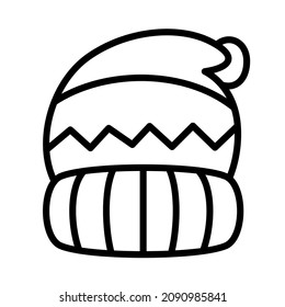 hat winter warma wool single isolated icon with outline style