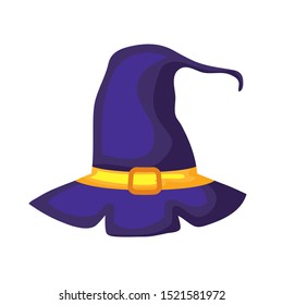 hat of witch halloween isolated icon vector illustration design