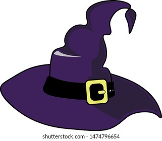 hat witch halloween  vector illustration
