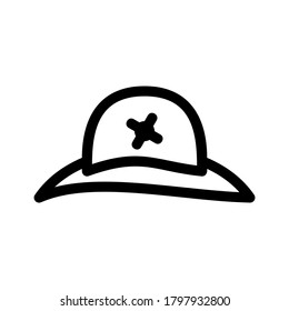 hat woman icon or logo isolated sign symbol vector illustration - high quality black style vector icons
