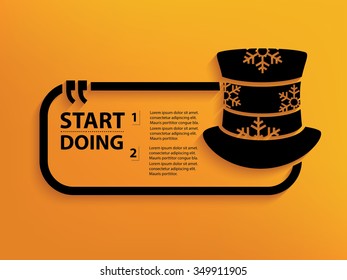 Hat xmas Quotation Mark Speech Bubble,design