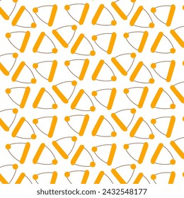 hat yellow line white pattern textile background vector illustration