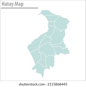 hatay map illustration vector city of turkey