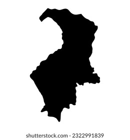 Hatay province map, administrative divisions of Turkey. Vector illustration.