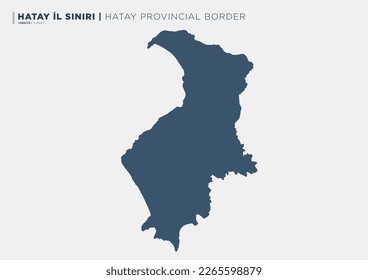 Hatay province map of Turkey.