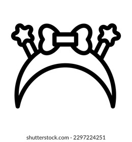 Hatband Vector Line Icon Design
