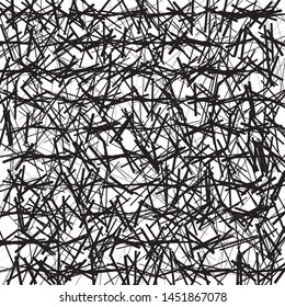 Hatch. Abstract background with curved lines. Glitch effect. Vector illustration for creating grunge, textured patterns
