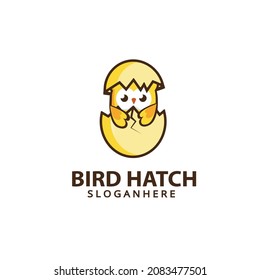 HATCH BIRD LOGO VECTOR DESIGN SIMPLE MODERN TYPE NEW LOGO BUSSINES