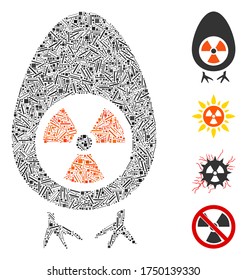 Hatch Collage Atomic Projekt Symbol aus geraden Elementen in verschiedenen Größen und Farbtönen. Zeilenbestandteile werden zu einem abstrakten Vektorgrafik-Collage-atomaren Projektsymbol zusammengesetzt. Bonuspiktogramme werden hinzugefügt.