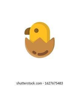 Hatch Icon , Chick Hatching logo , Spring Season Symbol .
