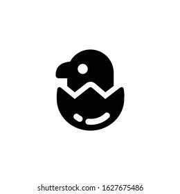 Hatch Icon , Chick Hatching logo , Spring Season Symbol .