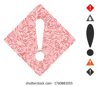 Hatch Mosaic based on error icon. Mosaic vector error is designed with randomized hatch dots. Bonus icons are added.