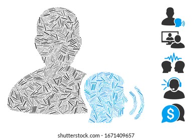 Hatch Mosaic based on medium icon. Mosaic vector medium is created with scattered hatch dots. Bonus icons are added.