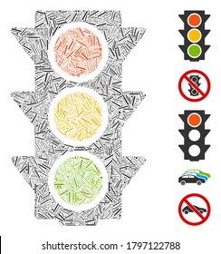 Hatch Mosaic Based On Traffic Lights Stock Vector (Royalty Free ...