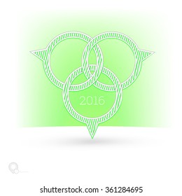 Hatch Raster Textured Chain Like Connected Pin Arrow Frames for Your Flat & Minimal Green Text Box
