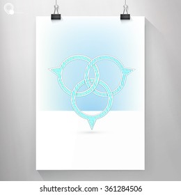 Hatch Raster Textured Pin Arrows for Your Flat & Minimal Blue Text Box
