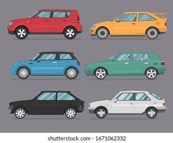 ilustración vectorial de la caricatura de camión hatchback