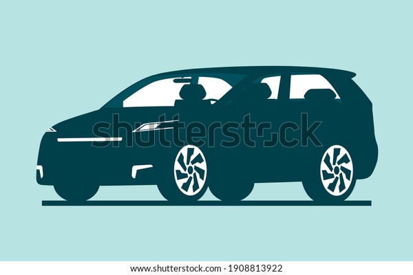 Hatchback car
icon  isolated. Vector illustration.
