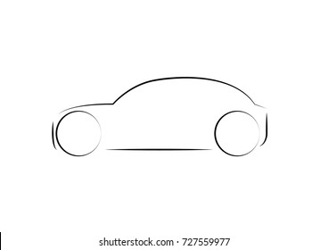 Hatchback car icon vector illustration isolated