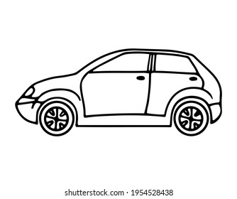 Hatchback Car Side View Transport Image Stock Vector (Royalty Free ...