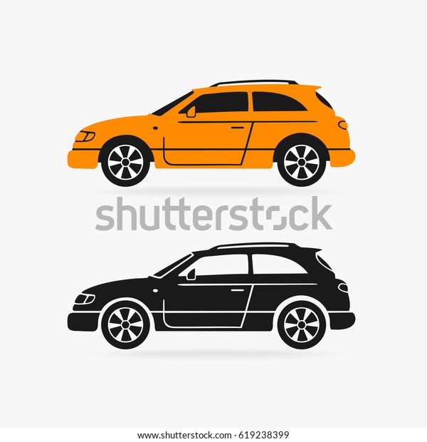 Hatchback Car Vector\
Symbol