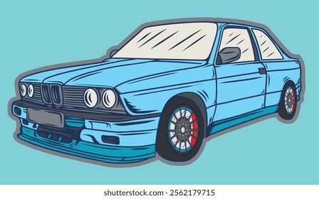 Hatchback in cartoon, doodle style . Image for t-shirt, web, mobile apps and ui. Isolated 2d vector illustration in logo, icon, sketch style
