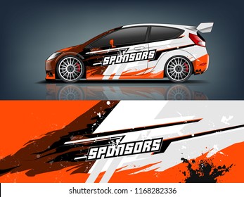 Hatchback racing car wrap vinyil and decal