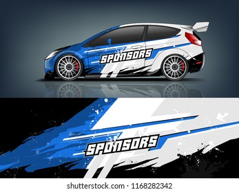 Hatchback racing car wrap vinyil and decal