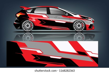 Hatchback racing car wrap vinyil and decal