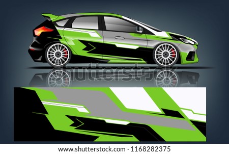 Hatchback racing car wrap vinyil and decal