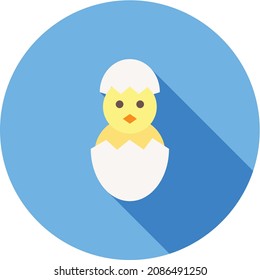 Hatched Egg icon vector image. Can also be used for Village. Suitable for mobile apps, web apps and print media.