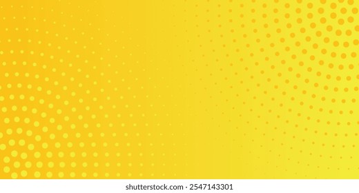 Hatched yellow side with halftone effect. Vintage pop art retro vector illustration.modern