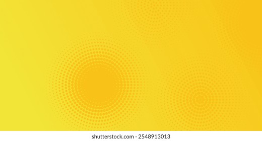 Hatched yellow side with halftone effect. Vintage pop art retro vector illustration.modern