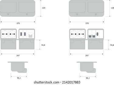 Hatches Legrand in office tables