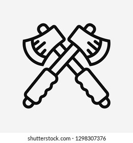 Hatchet axe concept line icon. Simple element illustration. Hatchet axe concept outline symbol design. Can be used for web and mobile UI/UX . Modern vector style