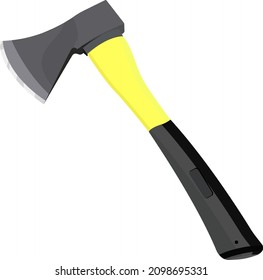 Hatchet axe, illustration, vector on a white background.