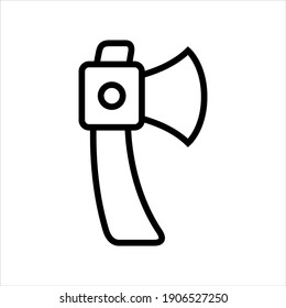 Hatchet axe vector icon on white background