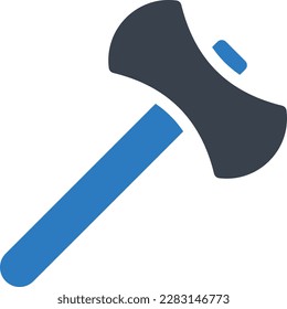 hatchet axe vector illustration on a transparent background.Premium quality symbols.Glyphs vector icons for concept and graphic design.