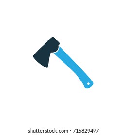 Hatchet Colorful Icon Symbol. Premium Quality Isolated Axe Element In Trendy Style.