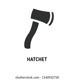 Hatchet creative icon. Simple element illustration. Hatchet concept symbol design from camping collection. Can be used for web, mobile and print. web design, apps, software, print