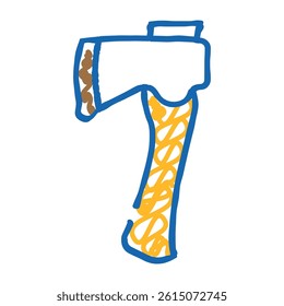 hatchet hatchet doodle icon sketch vector. hatchet hatchet sign. isolated symbol illustration